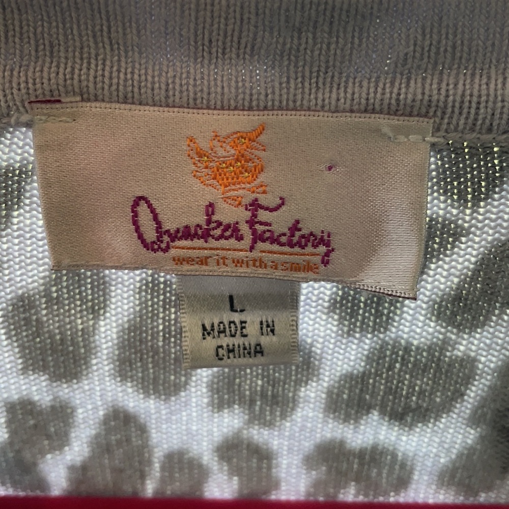 Quacker Factory Button Down Cardigan Bling Sz-Lg - image 5